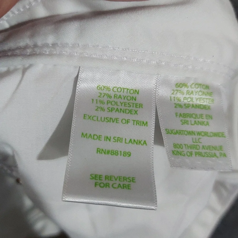 Lilly Pulitzer Pants Womens 10 White Worth Skinny Denim Jegging Stretch‎ Slim